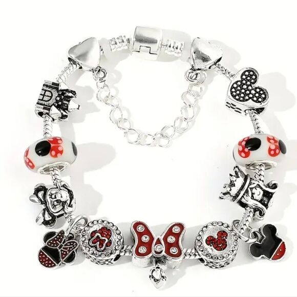 Disney Mickey & Minnie Mouse Charm Bracelet - Picture 1 of 7